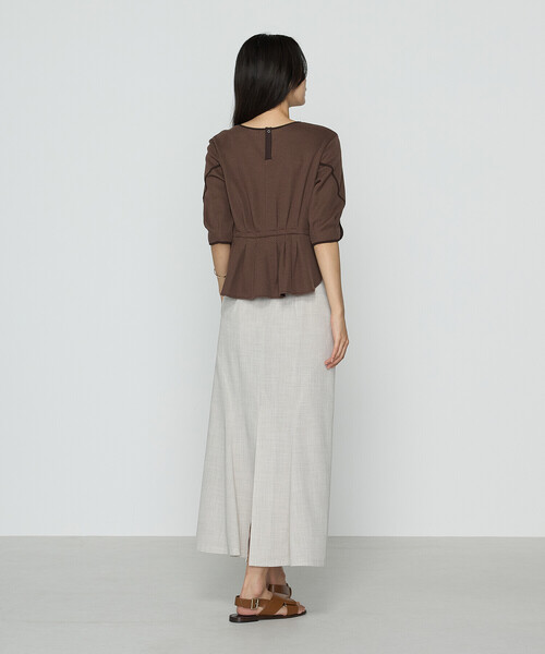 K.T KIYOKO TAKASE（キヨコタカセ）の「ポコポコジャージー バックタックTシャツ（Tシャツ/カットソー・レディース・ブルー/ホワイト/ブラウン・11号/9号）」の22枚目の写真