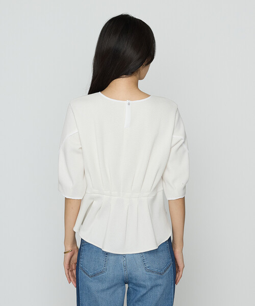 K.T KIYOKO TAKASE（キヨコタカセ）の「ポコポコジャージー バックタックTシャツ（Tシャツ/カットソー・レディース・ブルー/ホワイト/ブラウン・11号/9号）」の17枚目の写真