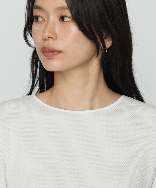 K.T KIYOKO TAKASE（キヨコタカセ）の「ポコポコジャージー バックタックTシャツ（Tシャツ/カットソー・レディース・ブルー/ホワイト/ブラウン・11号/9号）」の18枚目の写真