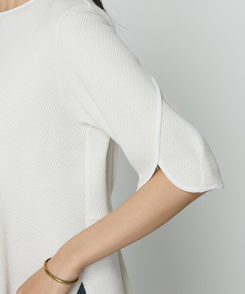 K.T KIYOKO TAKASE（キヨコタカセ）の「ポコポコジャージー バックタックTシャツ（Tシャツ/カットソー・レディース・ブルー/ホワイト/ブラウン・11号/9号）」の9枚目の写真