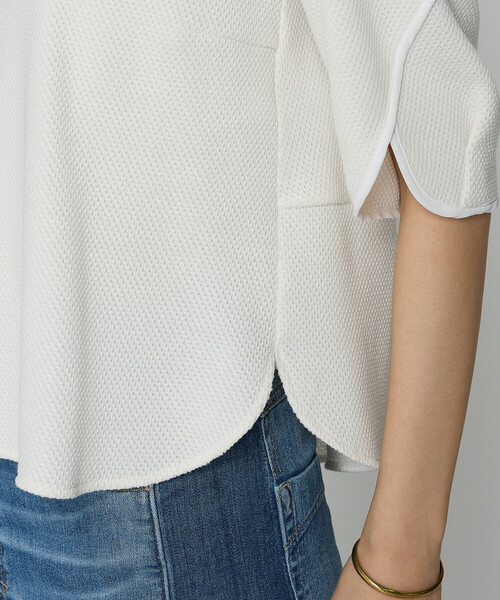 K.T KIYOKO TAKASE（キヨコタカセ）の「ポコポコジャージー バックタックTシャツ（Tシャツ/カットソー・レディース・ブルー/ホワイト/ブラウン・11号/9号）」の10枚目の写真