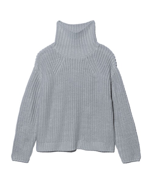 glamb(グラム)の「Turtle Neck Raglan Knit / タートルネックラグランニット(ニット/セーター・メンズ・ブラック/グレー・M/L)」の4枚目の写真