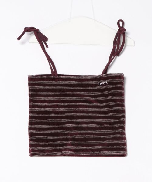 RVCA(ルーカ)の「【RVCA/ルーカ】24SS VELOUR TANK TOP/ベロアキャミソール(キャミソール・レディース・レッド/ダークネイビー・MEDIUM/SMALL)」の2枚目の写真