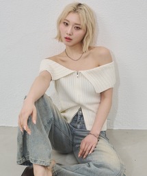ENVYM | センタージップオフショルニット(Tシャツ/カットソー)