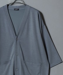 ANPAS（アンパス）の「Cool Touch Ponte Fabric Summer Cardigan/接触冷感 ポンチ サマーカーディガン 無地 シンプル メンズ 春夏 五分袖（カーディガン/ボレロ）」