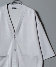 ANPAS（アンパス）の「Cool Touch Ponte Fabric Summer Cardigan/接触冷感 ポンチ サマーカーディガン 無地 シンプル メンズ 春夏 五分袖（カーディガン/ボレロ）」