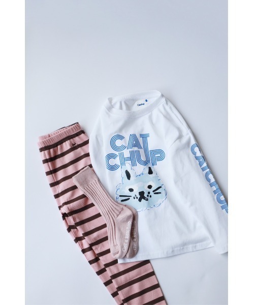 Catchup(ケチャップ)の「【Catchup】ボーダーレギンス(その他パンツ・キッズ・サックスブルー/ピンク/グリーン/ライトグリーン・100㎝/110㎝/130㎝/120㎝/90㎝)」の8枚目の写真