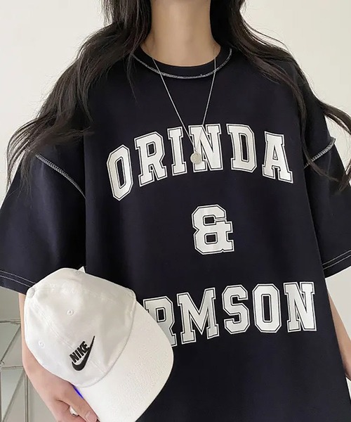 NinaetLina(ニナエリナ)の「ビックシルエットTシャツ(Tシャツ/カットソー・レディース・ライトグレー/ネイビー/グリーン・FREE)」の7枚目の写真