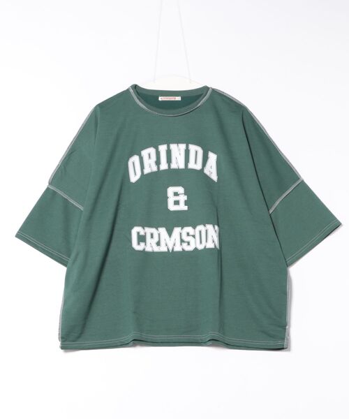 NinaetLina(ニナエリナ)の「ビックシルエットTシャツ(Tシャツ/カットソー・レディース・ライトグレー/ネイビー/グリーン・FREE)」の17枚目の写真
