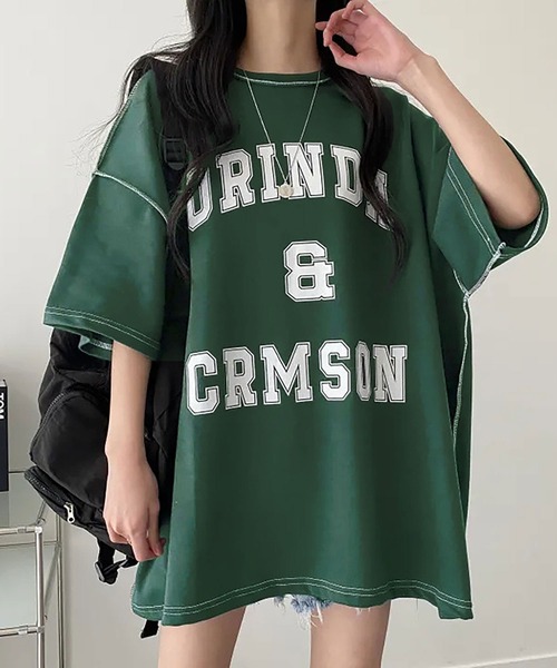 NinaetLina(ニナエリナ)の「ビックシルエットTシャツ(Tシャツ/カットソー・レディース・ライトグレー/ネイビー/グリーン・FREE)」の22枚目の写真