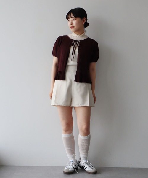 earth music&ecology(アースミュージックアンドエコロジー)の「ナローリボンペプラムニットカーディガン(Tシャツ/カットソー・レディース・ラベンダー/ブラウン/アイボリー・FREE)」の18枚目の写真