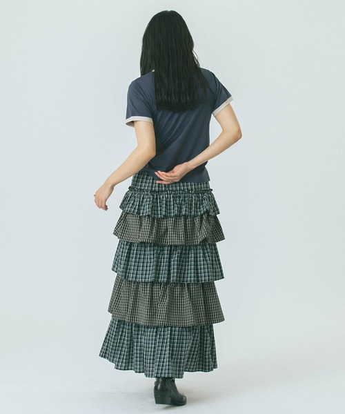 ROSE BUD(ローズバッド)の「RINGER TEE(Tシャツ/カットソー・レディース・ネイビー/ベージュ・ONE SIZE)」の11枚目の写真