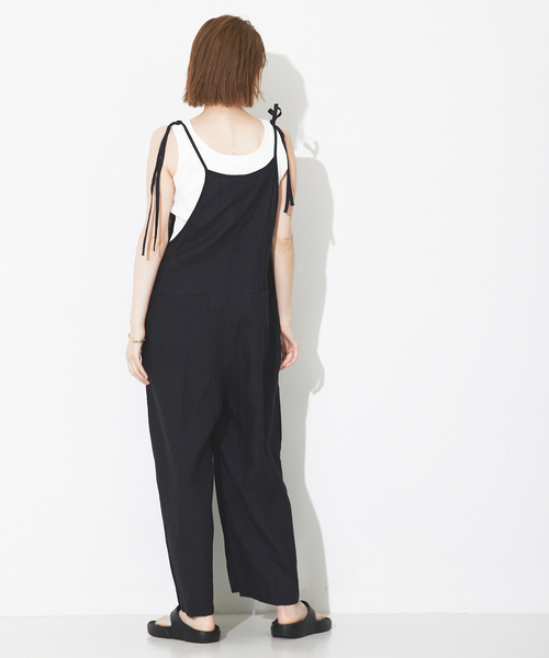 セール】【TICCA/ティッカ】リネンキャミソールコンビネゾン（つなぎ