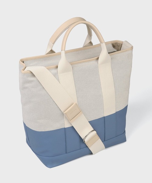 Paul Smith ポールスミス トートバッグ 高密度 麻キャンパス 本革製 Paul Smith - ポールスミス／Paul Smith バッグ トートバッグ 鞄