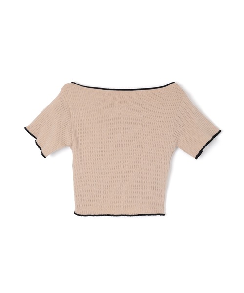 M DOLLY(エムドリー)の「*M DOLLY original* logo ribbon tops/ロゴリボントップス(Tシャツ/カットソー・レディース・ブラック/ベージュ・FREE)」の13枚目の写真