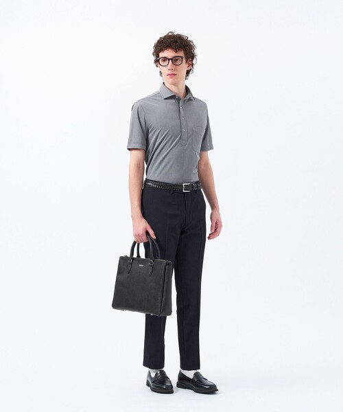 MACKINTOSH PHILOSOPHY(マッキントッシュ フィロソフィー)の「トロッター メランジ鹿の子 カッタウェイポロ(シャツ/ブラウス・メンズ・パープル系その他7/ネイビー/ライトブルー/チャコールグレー・42/38/40)」の5枚目の写真