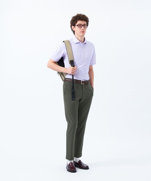 MACKINTOSH PHILOSOPHY(マッキントッシュ フィロソフィー)の「トロッター メランジ鹿の子 カッタウェイポロ(シャツ/ブラウス・メンズ・パープル系その他7/ネイビー/ライトブルー/チャコールグレー・42/38/40)」の8枚目の写真
