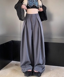 DEVICE | ダブルタック フレア ワイド スラックス(スラックス)