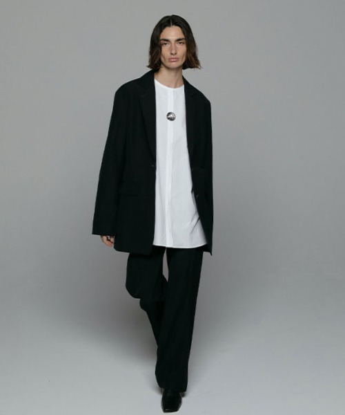 ETRE TOKYO（エトレトウキョウ）の「SANTEトリアセリネントラウザーパンツ（スラックス・レディース・ネイビー/アイボリー/ブラック・S/M）」の9枚目の写真