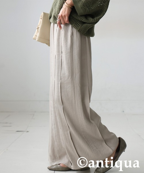antiqua(アンティカ)の「ワイドタックパンツ(その他パンツ・レディース・ブラック/ナチュラル・LARGE/MEDIUM)」の8枚目の写真
