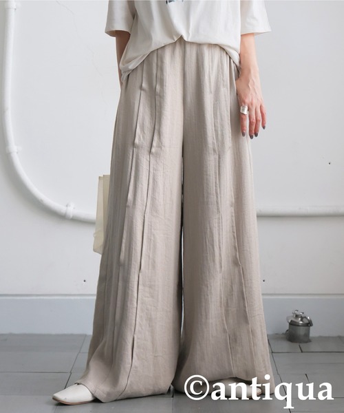 antiqua(アンティカ)の「ワイドタックパンツ(その他パンツ・レディース・ブラック/ナチュラル・LARGE/MEDIUM)」の10枚目の写真