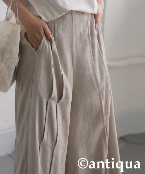 antiqua(アンティカ)の「ワイドタックパンツ(その他パンツ・レディース・ブラック/ナチュラル・LARGE/MEDIUM)」の12枚目の写真