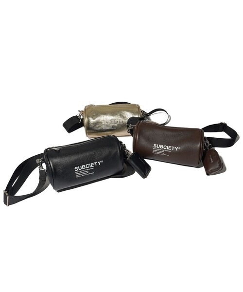 Subciety(サブサエティ)の「Leather cylinder bag(ショルダーバッグ・メンズ・ブラウン/ブラック/ゴールド・FREE)」の16枚目の写真