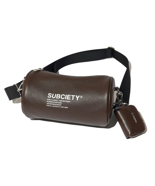 Subciety(サブサエティ)の「Leather cylinder bag(ショルダーバッグ・メンズ・ブラウン/ブラック/ゴールド・FREE)」の17枚目の写真
