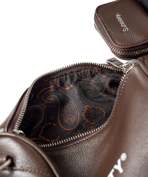 Subciety(サブサエティ)の「Leather cylinder bag(ショルダーバッグ・メンズ・ブラウン/ブラック/ゴールド・FREE)」の18枚目の写真