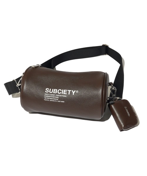 Subciety(サブサエティ)の「Leather cylinder bag(ショルダーバッグ・メンズ・ブラウン/ブラック/ゴールド・FREE)」の11枚目の写真