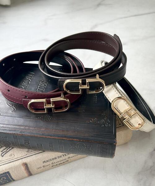 INGNI(イング)の「トップ式バックルリバーシブルベルト/A(ベルト・レディース・アイボリー/ブラック/ブラウン/ボルドー・ONE SIZE)」の9枚目の写真
