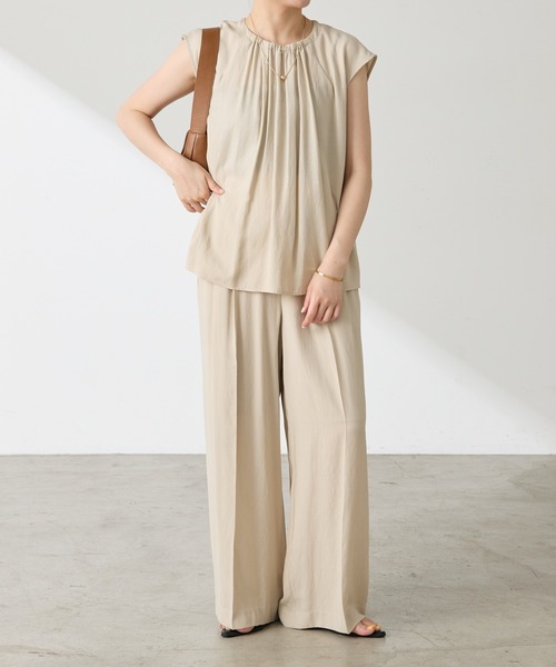 COLLAGE GALLARDAGALANTE（コラージュガリャルダガランテ）の「【OT】T/Rフレンチセットアップ（セットアップ・レディース・ベージュ/ブラック・FREE）」の19枚目の写真