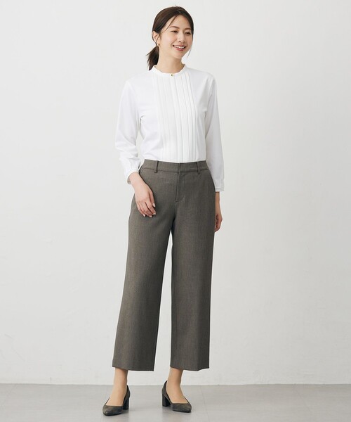 J.PRESS Ladies(J.プレス レディス)の「プレーティングジャージー カットソー(Tシャツ/カットソー・レディース・ライトグレー系/ホワイト系・SMALL)」の6枚目の写真