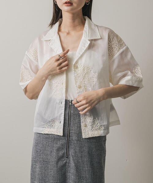 セール】インドシシュウクロップドシャツ（シャツ/ブラウス）｜SENSE