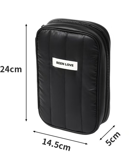 セール】6C20 キルティング ロゴ マルチポーチ ガジェットケース