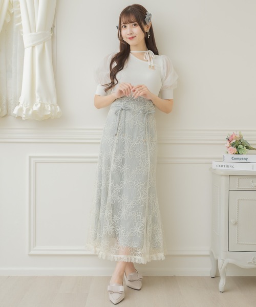 アシメデコルテ開きニットトップス（ニット/セーター）｜couture