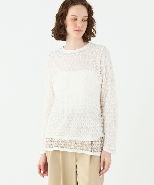 コットンナイロンコイル Aラインプルオーバー（ニット/セーター