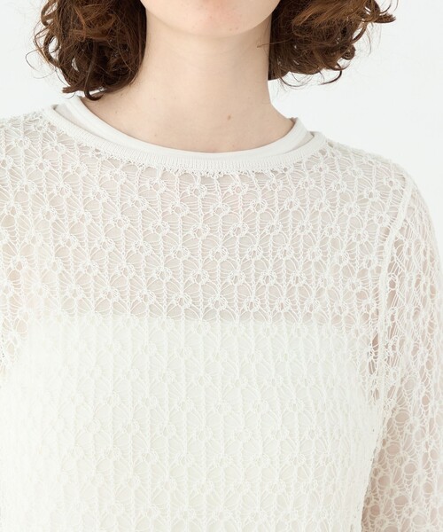 コットンナイロンコイル Aラインプルオーバー（ニット/セーター