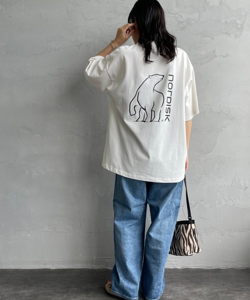 NORDISK（ノルディスク）の「[NORDISK/ノルディスク] 別注 バックロゴプリントTシャツ（Tシャツ/カットソー・レディース・ダークブラウン/ホワイト/チャコールグレー・50/48/46/44）」の17枚目の写真