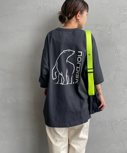 NORDISK（ノルディスク）の「[NORDISK/ノルディスク] 別注 バックロゴプリントTシャツ（Tシャツ/カットソー・レディース・ダークブラウン/ホワイト/チャコールグレー・50/48/46/44）」の11枚目の写真