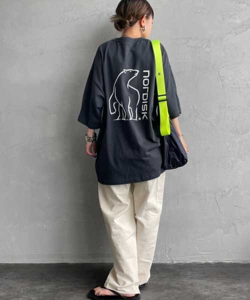 NORDISK（ノルディスク）の「[NORDISK/ノルディスク] 別注 バックロゴプリントTシャツ（Tシャツ/カットソー・レディース・ダークブラウン/ホワイト/チャコールグレー・50/48/46/44）」の8枚目の写真