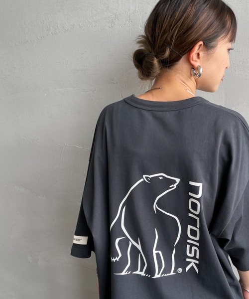 NORDISK（ノルディスク）の「[NORDISK/ノルディスク] 別注 バックロゴプリントTシャツ（Tシャツ/カットソー・レディース・ダークブラウン/ホワイト/チャコールグレー・50/48/46/44）」の6枚目の写真