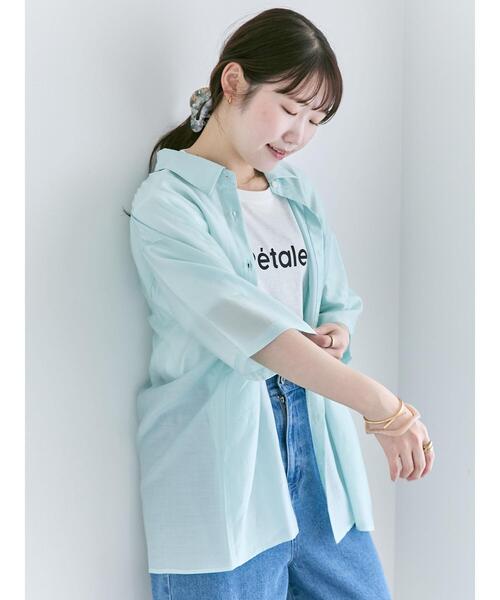 ehka sopo(エヘカソポ)の「グリッターロゴTシャツ(Tシャツ/カットソー・レディース・チャコールグレー/オフホワイト/ベージュ・F)」の7枚目の写真