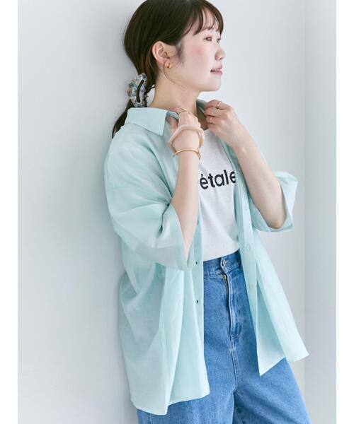 ehka sopo(エヘカソポ)の「グリッターロゴTシャツ(Tシャツ/カットソー・レディース・チャコールグレー/オフホワイト/ベージュ・F)」の8枚目の写真