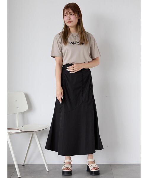 ehka sopo(エヘカソポ)の「グリッターロゴTシャツ(Tシャツ/カットソー・レディース・チャコールグレー/オフホワイト/ベージュ・F)」の14枚目の写真