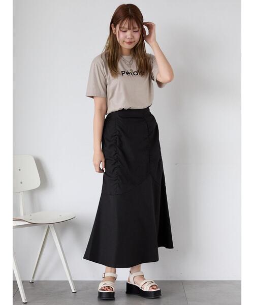 ehka sopo(エヘカソポ)の「グリッターロゴTシャツ(Tシャツ/カットソー・レディース・チャコールグレー/オフホワイト/ベージュ・F)」の15枚目の写真