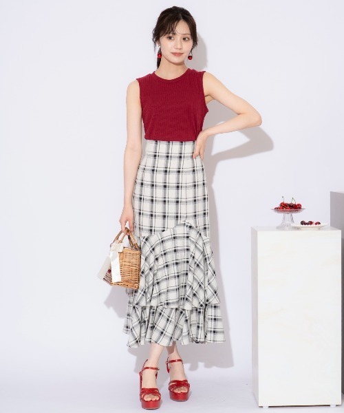 WILLSELECTION（ウィルセレクション）の「ティアードヘムマーメイドスカート（スカート・レディース・ネイビー/ホワイト系その他6/ブラウン系その他5・FREE）」の9枚目の写真