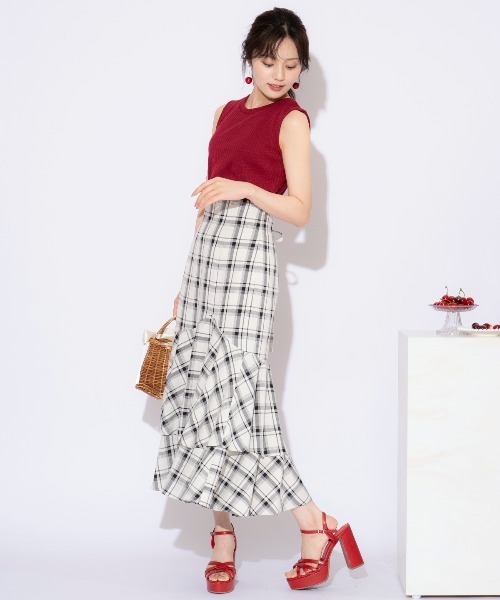 WILLSELECTION（ウィルセレクション）の「ティアードヘムマーメイドスカート（スカート・レディース・ネイビー/ホワイト系その他6/ブラウン系その他5・FREE）」の10枚目の写真