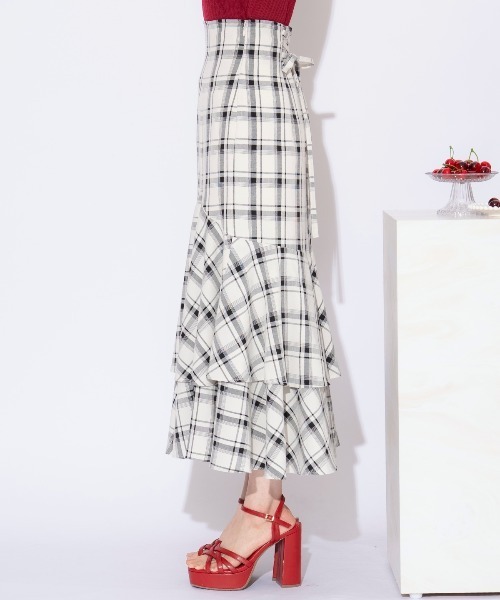 WILLSELECTION（ウィルセレクション）の「ティアードヘムマーメイドスカート（スカート・レディース・ネイビー/ホワイト系その他6/ブラウン系その他5・FREE）」の13枚目の写真