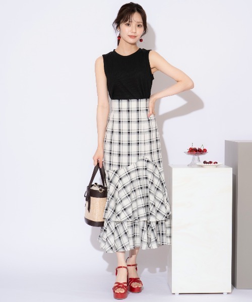 WILLSELECTION（ウィルセレクション）の「ティアードヘムマーメイドスカート（スカート・レディース・ネイビー/ホワイト系その他6/ブラウン系その他5・FREE）」の19枚目の写真